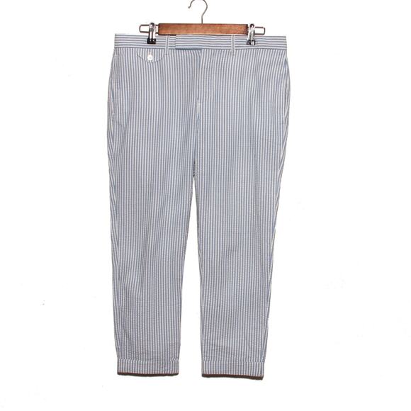 Rugby Ralph Lauren Pants - Rugby Ralph Lauren Cotton Seersucker Cropped Pants Size 10